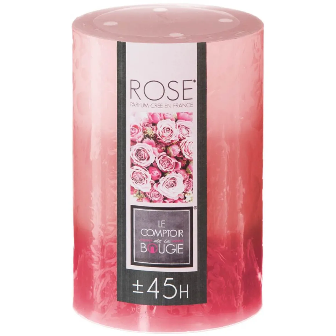 Vela perfumada tricolor rosa básica