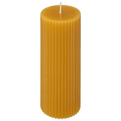 Vela PILAR demi estriada mostarda 14cm