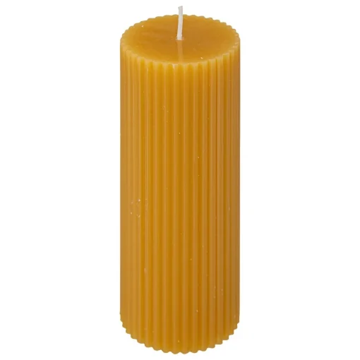 Vela PILAR demi estriada mostarda 14cm