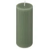 Vela PILAR demi estriada verde celadon 14cm