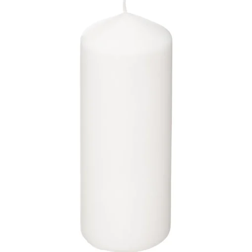 Vela PILAR many branca 18cm