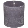Vela rústica cinza escuro 6,7x7cm