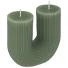 Vela verde celadon em forma de u DEMI