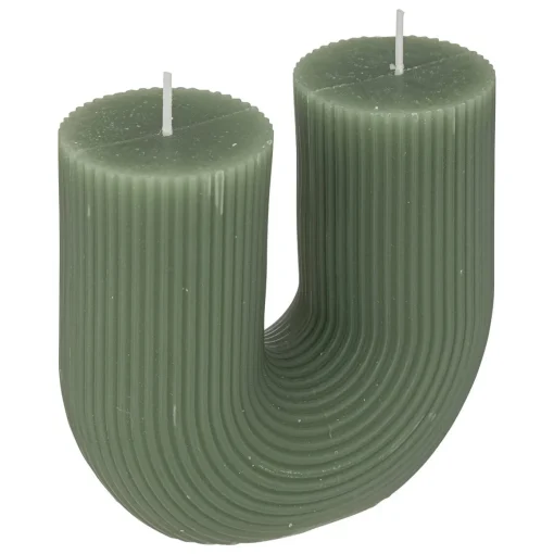 Vela verde celadon em forma de u DEMI