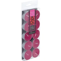 Velas tealights perfumadas framboesa básicas