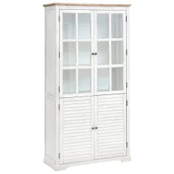 Vitrina OLBIA branca em mdf com 4 portas 190cm