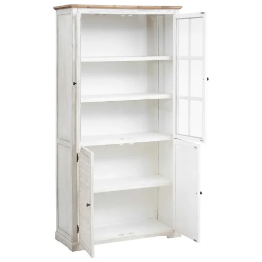Vitrina OLBIA branca em mdf com 4 portas 190cm