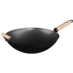 Wok com cabo de madeira 35cm