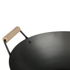 Wok com cabo de madeira 35cm