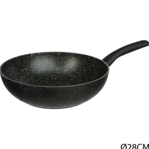 Wok de alumínio efeito pedra CARACTÈRE 28cm